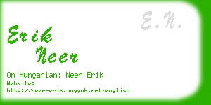 erik neer business card